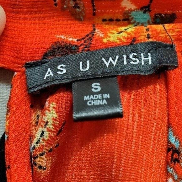 As U Wish Red Romper in Size S - Picture 3 of 4